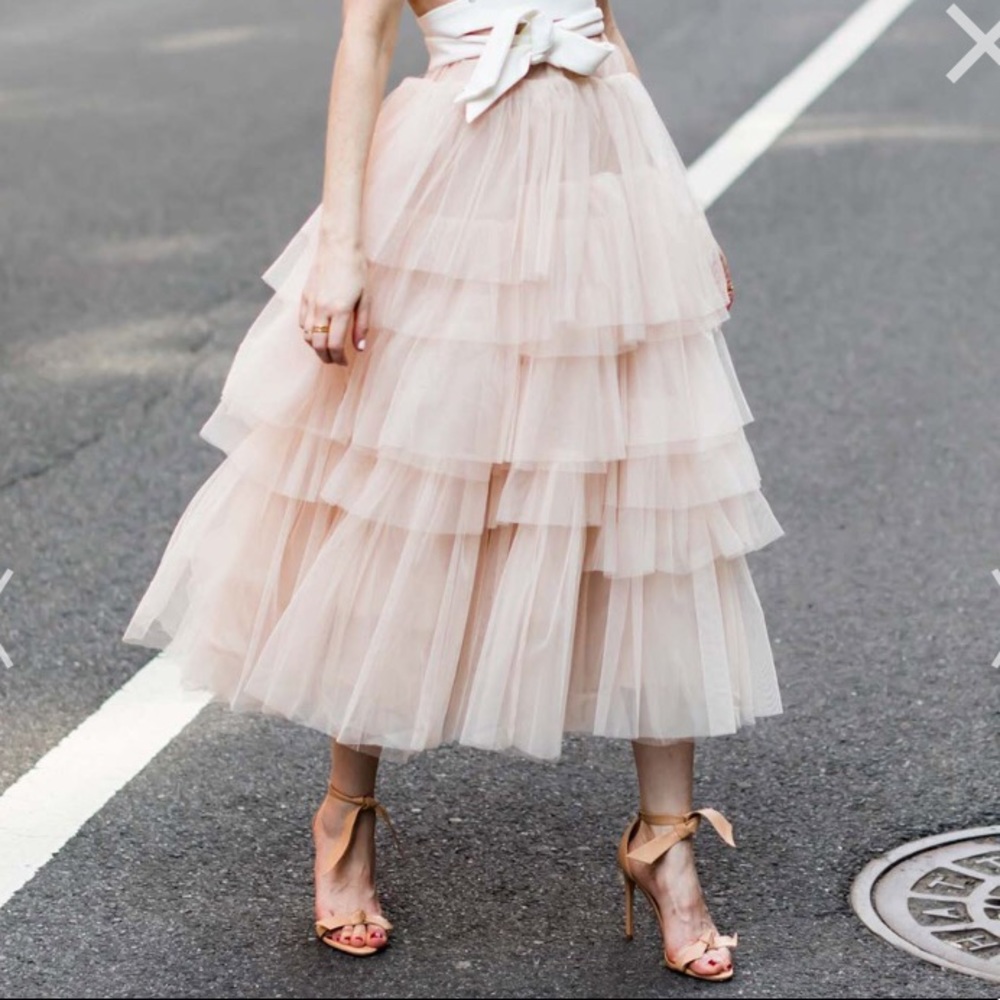Tulle layered skirt